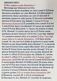 mio cugino è nato domenica 1